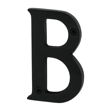 Pamex 4in Heavy Duty House Letter B Matte Black Finish DD074SBBL
